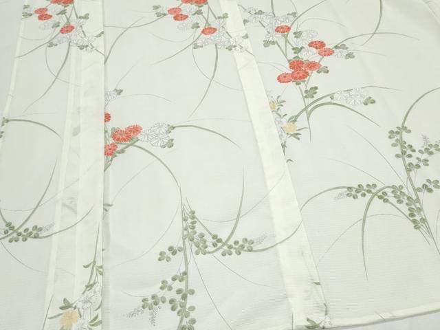 平和屋着物*夏物 小紋 絽 草花文 洗える着物 CABI1599th