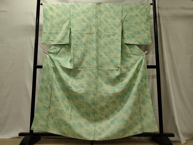 平和屋着物■上質な小紋 総絞り 丸文 暈し染め 正絹 逸品 CABI1604oy