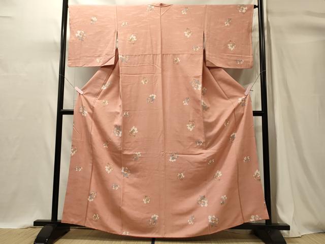 平和屋着物■上質な小紋 舞花文 金彩 正絹 逸品 CABI1613oy