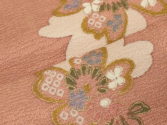 平和屋着物■上質な小紋 舞花文 金彩 正絹 逸品 CABI1613oy