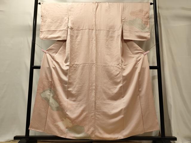 平和屋着物■訪問着 絞り 流水花文 正絹 逸品 CABI1618oy