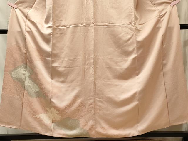 平和屋着物■訪問着 絞り 流水花文 正絹 逸品 CABI1618oy