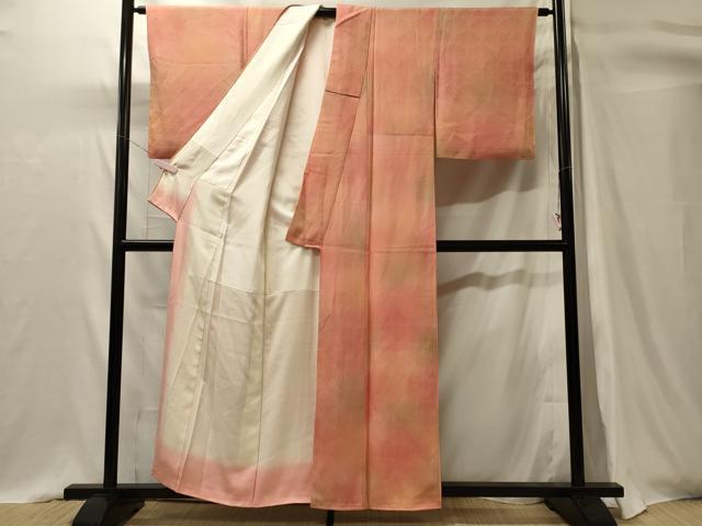 平和屋着物■上質な小紋 青海波地紋 暈し染め 正絹 逸品 CABI1619oy