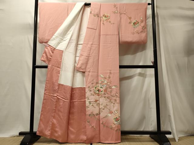 平和屋着物■訪問着 雪輪枝花文 暈し染め 金彩 正絹 逸品 未使用 CABI1620oy
