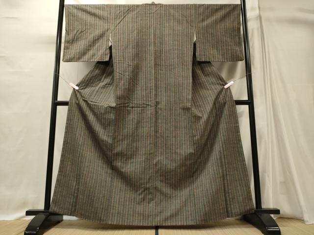 平和屋着物■上質な紬 縞 正絹 逸品 CABI1629oy