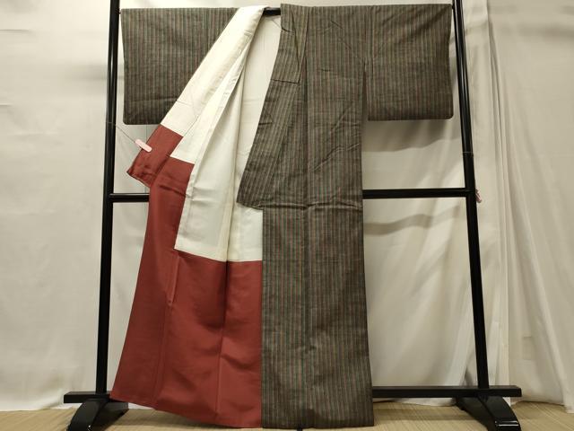 平和屋着物■上質な紬 縞 正絹 逸品 CABI1629oy