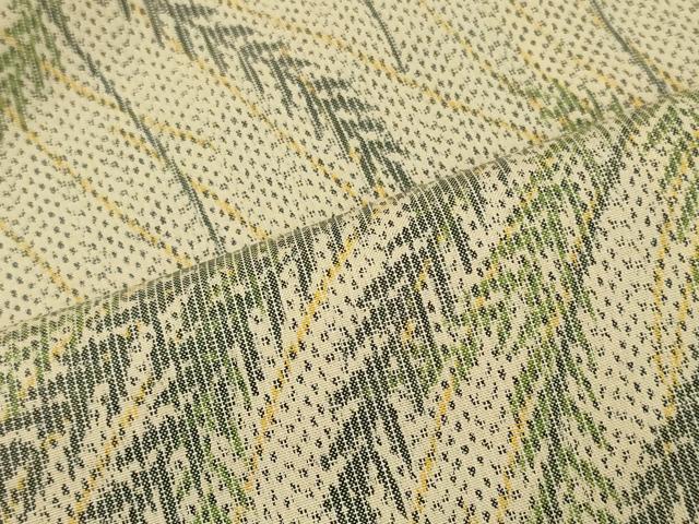 平和屋着物■上質な紬 草葉文 正絹 逸品 CABI1638oy