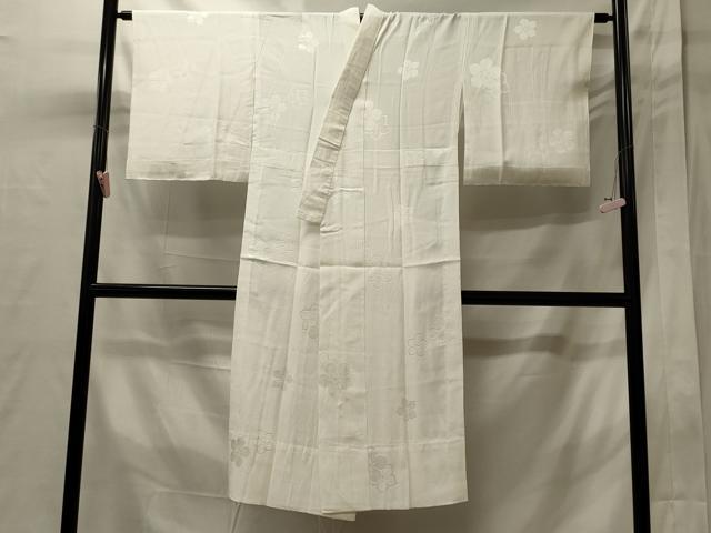 平和屋着物■長襦袢 無双仕立て 舞花地紋 正絹 逸品 未使用 CABI1656oy