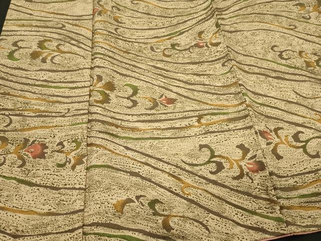 平和屋着物■上質な小紋 流線草花文 正絹 逸品 CABI1661oy