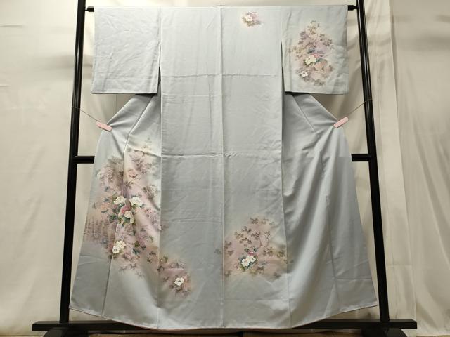 平和屋着物■訪問着 刺繍 草花文 暈し染め 正絹 逸品 CABI1686oy