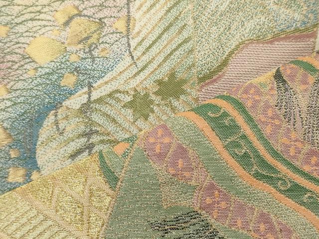 平和屋着物■豪華黒留袖 寿光織 百人一首 暈し染め 金糸 正絹 逸品 CABI1688oy