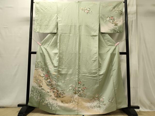 平和屋着物■訪問着 立波枝花文 暈し染め 正絹 逸品 CABI1698oy