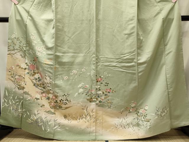 平和屋着物■訪問着 立波枝花文 暈し染め 正絹 逸品 CABI1698oy