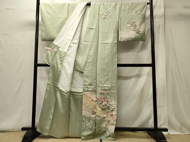 平和屋着物■訪問着 立波枝花文 暈し染め 正絹 逸品 CABI1698oy
