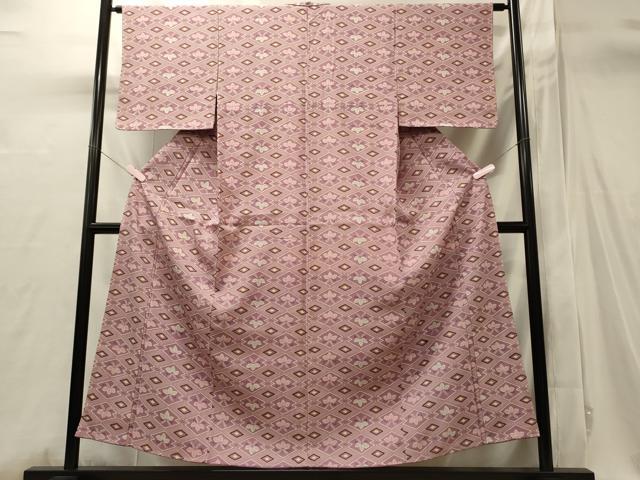平和屋着物■上質な小紋 松皮菱文 正絹 逸品 未使用 CABI1708oy