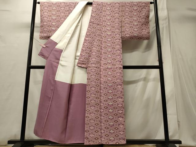 平和屋着物■上質な小紋 松皮菱文 正絹 逸品 未使用 CABI1708oy