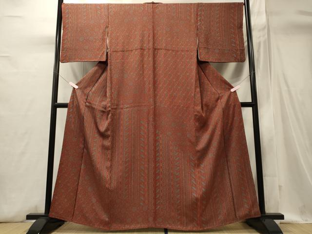 平和屋着物■訪問着 花唐草間道 正絹 逸品 CABI1712oy