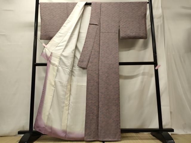 平和屋着物■上質な小紋 花青海波 正絹 逸品 CABI1715oy