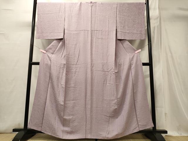 平和屋着物■上質な色無地 風景花松地紋 紅藤色 正絹 逸品 CABI1716oy