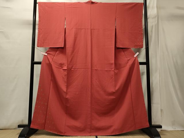 平和屋着物■訪問着 舞花文 格子柄 正絹 逸品 未使用 CABI1725oy