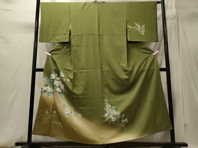 平和屋着物■訪問着 枝花文 金彩 正絹 逸品 CABI1743oy