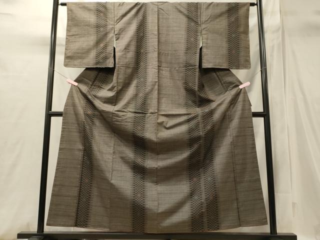 平和屋着物■本場大島紬 7マルキ 幾何学文 正絹 逸品 CABI1747oy
