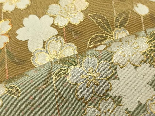 平和屋着物■訪問着 駒刺繍 枝垂れ桜文 暈し染め 金銀彩 正絹 逸品 CABI1748oy