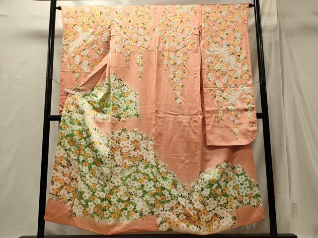 平和屋着物■豪華振袖 駒刺繍 草花文 暈し染め 金彩 正絹 逸品 CABI1752oy