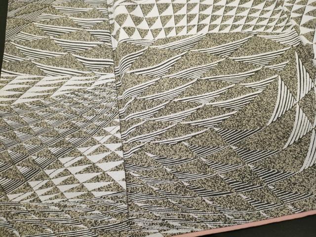 平和屋着物■上質な小紋 幾何学文様 正絹 逸品 CABI1754oy
