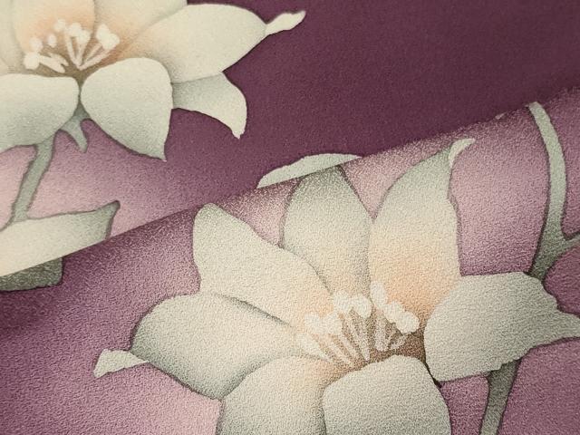 平和屋着物■訪問着 枝花文 暈し染め 正絹 逸品 CABI1757oy
