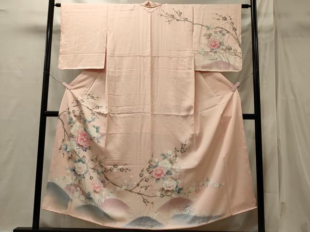 平和屋着物■訪問着 手描き 遠山花文 暈し染め 正絹 逸品 未使用 CABI1763oy