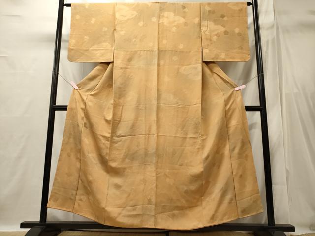 平和屋着物■上質な小紋 地紋起こし 雲取り花地紋 暈し染め 正絹 逸品 CABI1782oy