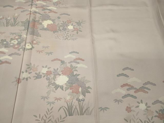 平和屋着物■訪問着 草花文 正絹 逸品 CABI1790oy