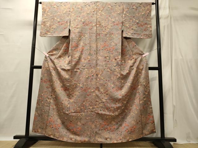 平和屋着物■上質な小紋 草花文 正絹 逸品 CABI1793oy