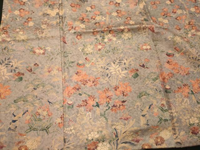 平和屋着物■上質な小紋 草花文 正絹 逸品 CABI1793oy