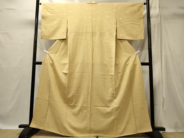 平和屋着物■上質な色無地 草花地紋 砥粉色 正絹 逸品 未使用 CABI1795oy