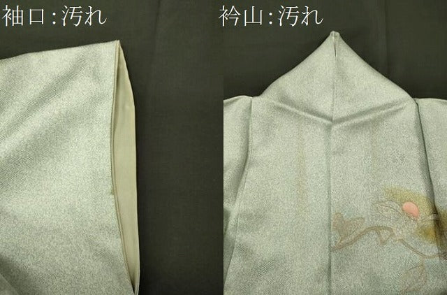 平和屋着物■訪問着 枝花文 暈し染め 金銀彩 正絹 逸品 CABI1805oy