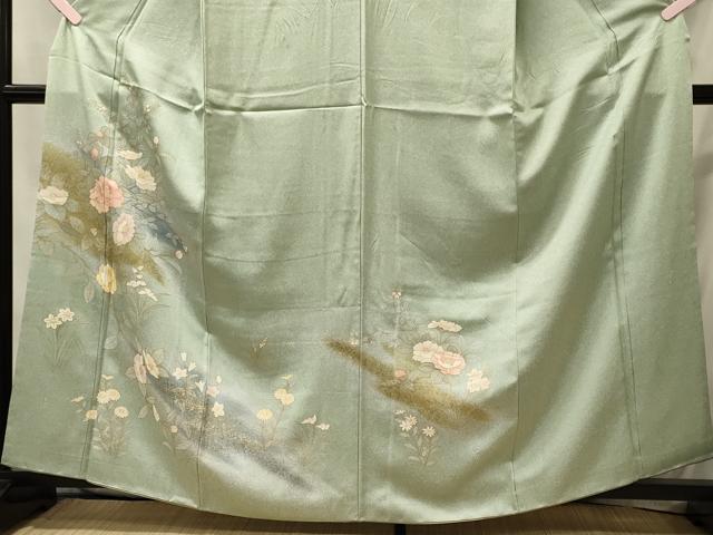 平和屋着物■訪問着 枝花文 暈し染め 金銀彩 正絹 逸品 CABI1805oy