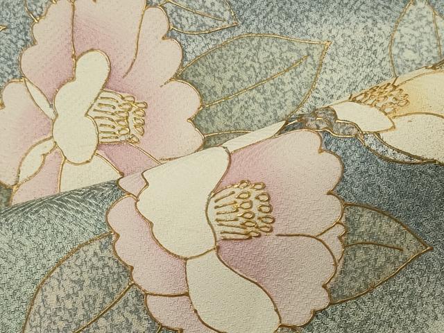 平和屋着物■訪問着 枝花文 暈し染め 金銀彩 正絹 逸品 CABI1805oy