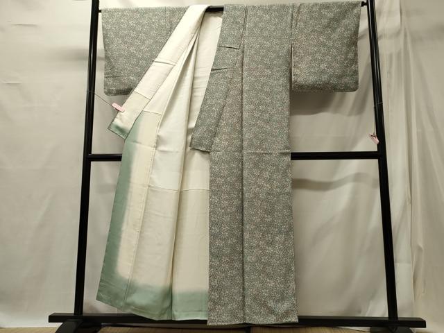 平和屋着物■上質な小紋 草花文 正絹 逸品 未使用 CABI1811oy