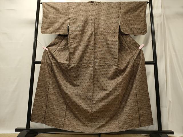 平和屋着物■上質な小紋 菱文 正絹 逸品 CABI1812oy