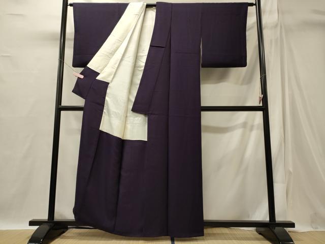 平和屋着物■上質な色無地 葡萄色 正絹 逸品 CABI1817oy