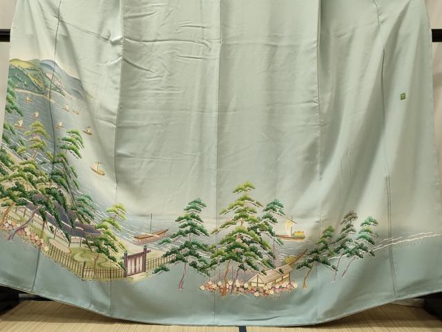 平和屋着物■豪華色留袖 風景松文 暈し染め 正絹 逸品 CABI1818oy