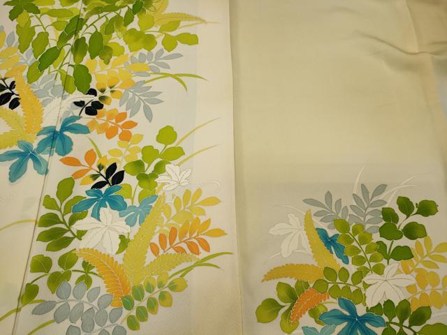 平和屋着物■訪問着 刺繍 草花文 暈し染め 金彩 正絹 逸品 CABI1820oy
