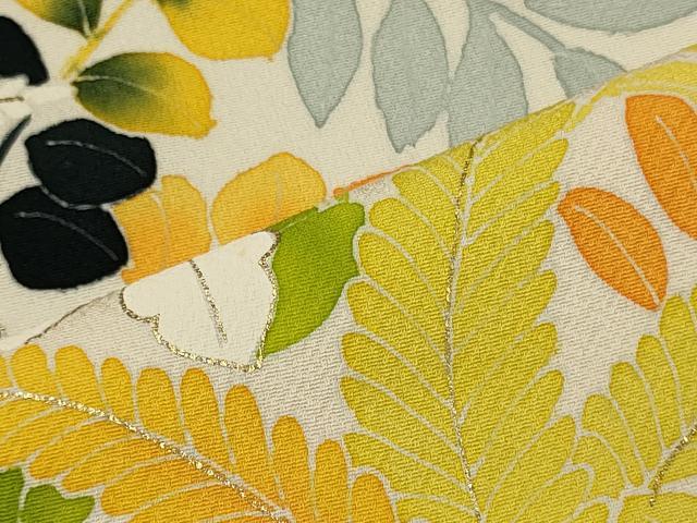 平和屋着物■訪問着 刺繍 草花文 暈し染め 金彩 正絹 逸品 CABI1820oy