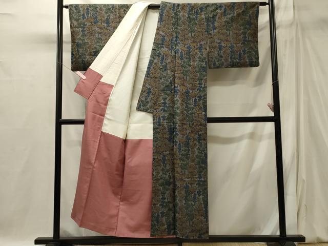 平和屋着物■本場大島紬 草木文 正絹 逸品 CABI1838oy