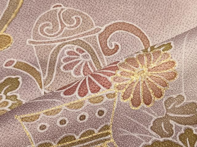 平和屋着物■訪問着 陶器花文 暈し染め 金彩 正絹 逸品 CABI1839oy