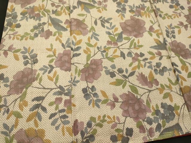平和屋着物■上質な紬 枝花文 正絹 逸品 未使用 CABI1852oy