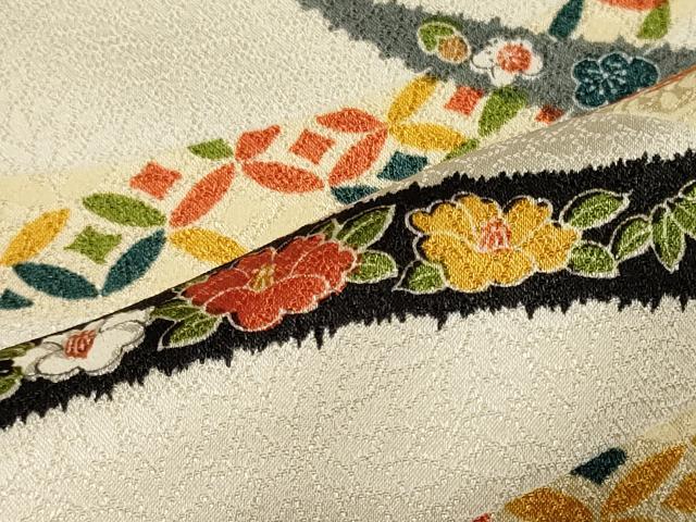 平和屋着物■上質な小紋 吉祥芝花文 正絹 逸品 未使用 CABI1853oy