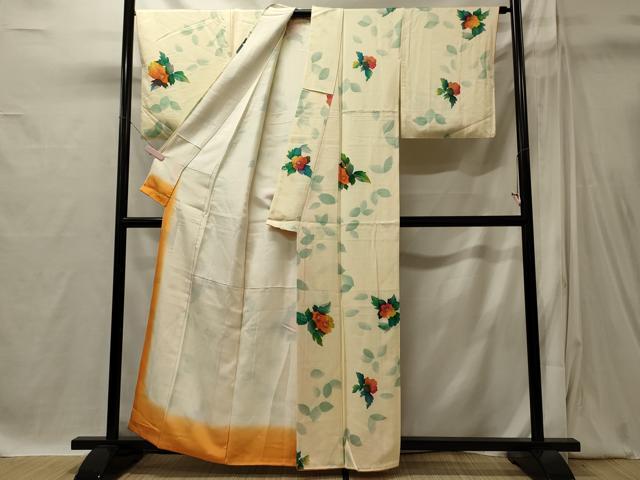 平和屋着物■上質な小紋 舞花文 正絹 逸品 CABI1865oy